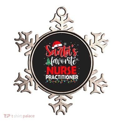 SantaS Favorite Nurse Practitioner Christmas Santa Hat Gift Ornament