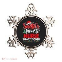 SantaS Favorite Nurse Practitioner Christmas Santa Hat Gift Ornament thumb 0