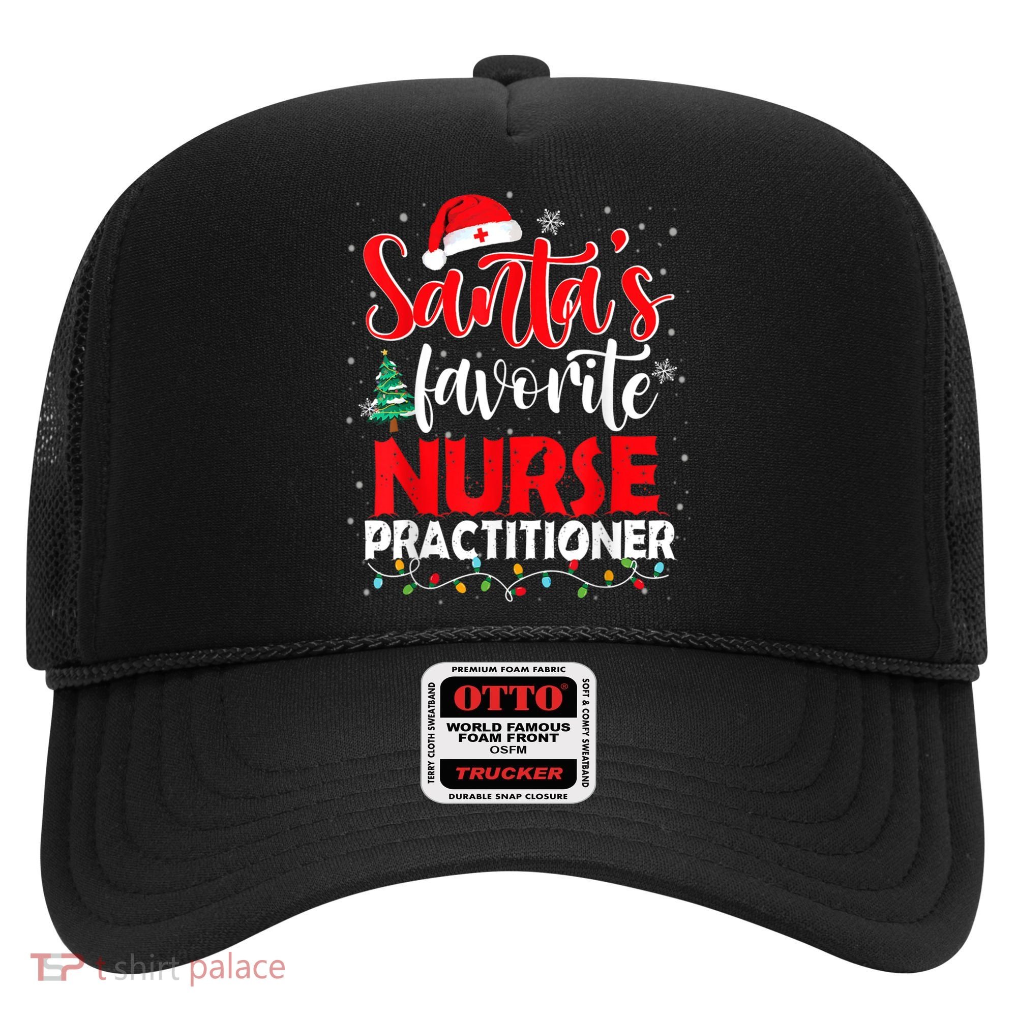 SantaS Favorite Nurse Practitioner Christmas Santa Hat Gift Hat