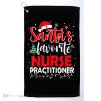 SantaS Favorite Nurse Practitioner Christmas Santa Hat Gift Golf Towel thumb 0