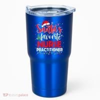 SantaS Favorite Nurse Practitioner Christmas Santa Hat Gift Tumbler thumb 0