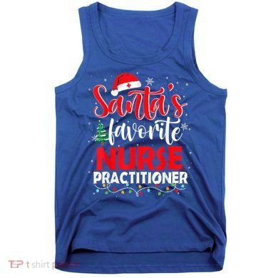 SantaS Favorite Nurse Practitioner Christmas Santa Hat Gift Tank Top