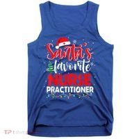 SantaS Favorite Nurse Practitioner Christmas Santa Hat Gift Tank Top thumb 0