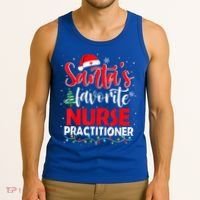 SantaS Favorite Nurse Practitioner Christmas Santa Hat Gift Tank Top thumb 3
