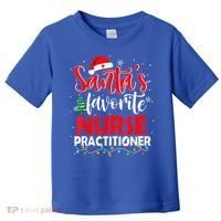 SantaS Favorite Nurse Practitioner Christmas Santa Hat Gift Toddler T-Shirt thumb 0