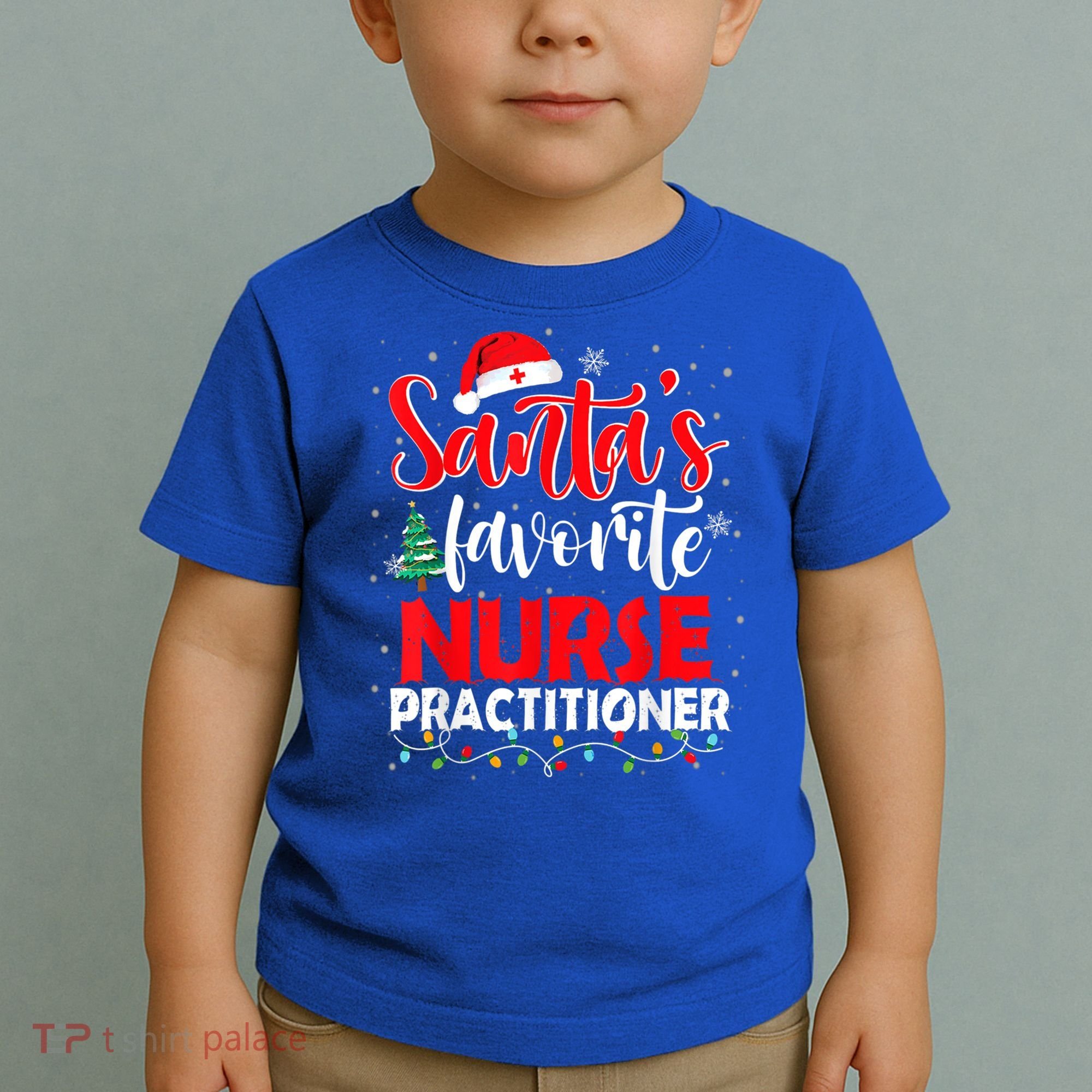 SantaS Favorite Nurse Practitioner Christmas Santa Hat Gift Toddler T-Shirt