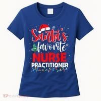 SantaS Favorite Nurse Practitioner Christmas Santa Hat Gift Women's T-Shirt thumb 0