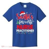 SantaS Favorite Nurse Practitioner Christmas Santa Hat Gift Kids T-Shirt thumb 0