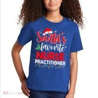 SantaS Favorite Nurse Practitioner Christmas Santa Hat Gift Kids T-Shirt thumb 2