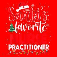 SantaS Favorite Nurse Practitioner Christmas Santa Hat Gift Santa Hat thumb 1