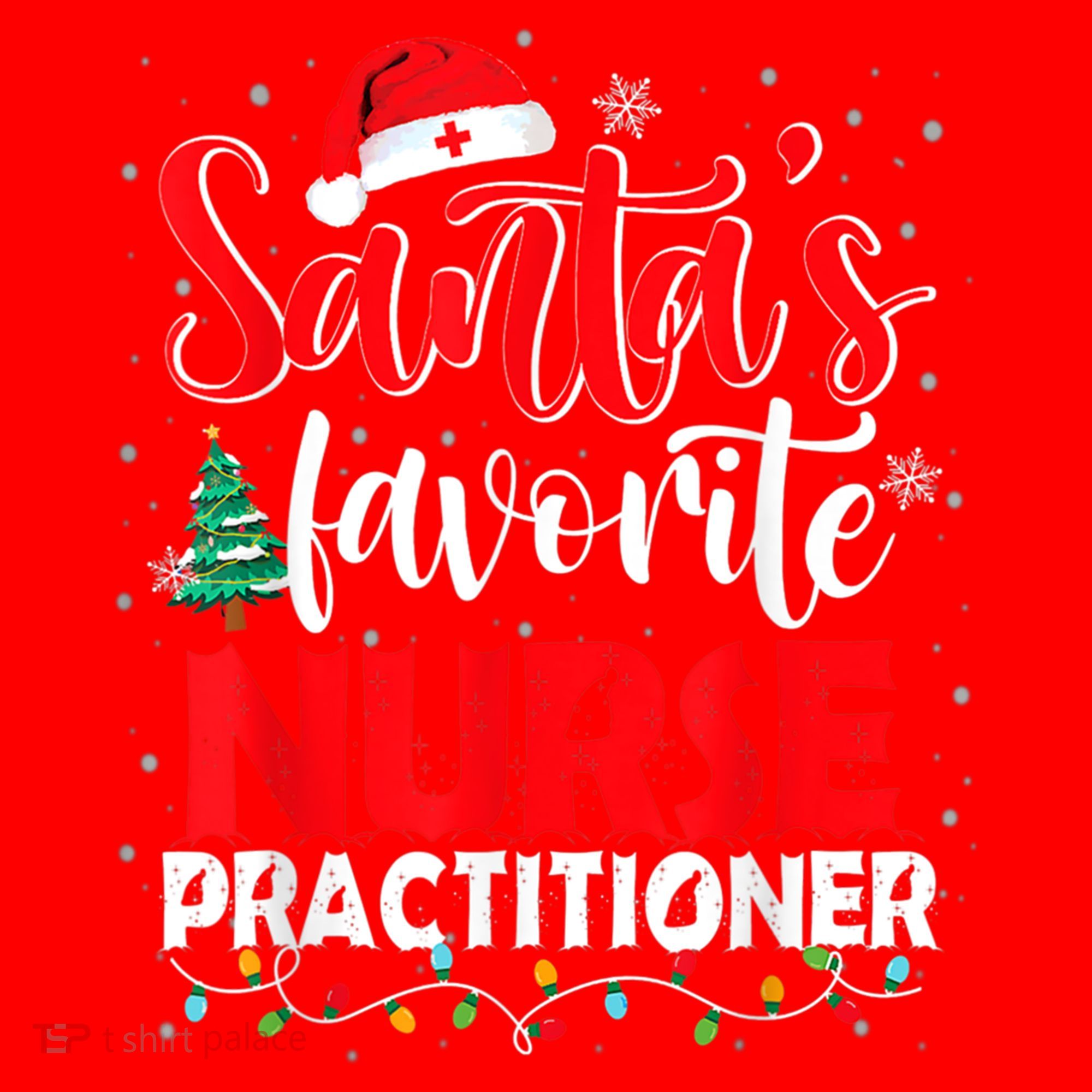 SantaS Favorite Nurse Practitioner Christmas Santa Hat Gift Santa Hat