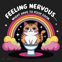 Saying Feeling Nervous Might Have To Poop Soon Cat Funny Women's Sweatshirt thumb 2