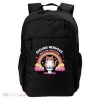 Saying Feeling Nervous Might Have To Poop Soon Cat Funny Backpack thumb 0