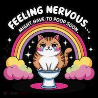 Saying Feeling Nervous Might Have To Poop Soon Cat Funny Coffee Mug thumb 5