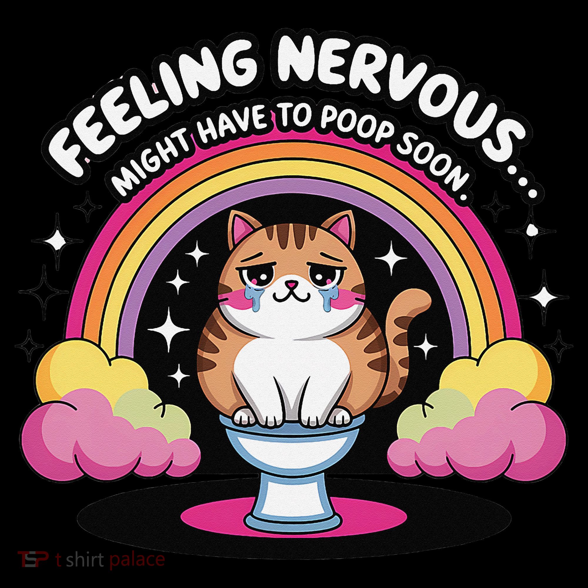 Saying Feeling Nervous Might Have To Poop Soon Cat Funny Coffee Mug
