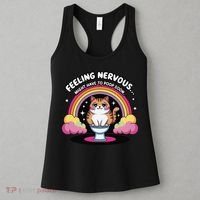Saying Feeling Nervous Might Have To Poop Soon Cat Funny Women's Tank Top thumb 3