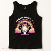 Saying Feeling Nervous Might Have To Poop Soon Cat Funny Tank Top thumb 2