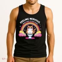 Saying Feeling Nervous Might Have To Poop Soon Cat Funny Tank Top thumb 3