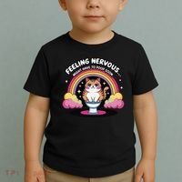 Saying Feeling Nervous Might Have To Poop Soon Cat Funny Toddler T-Shirt thumb 2
