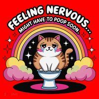 Saying Feeling Nervous Might Have To Poop Soon Cat Funny Santa Hat thumb 1