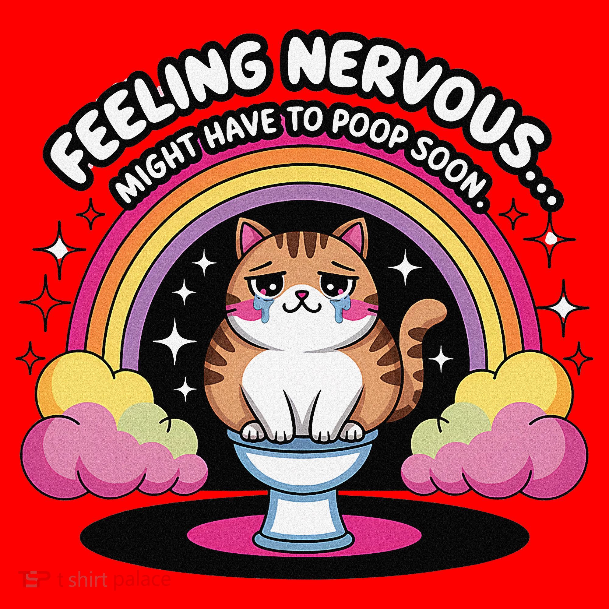 Saying Feeling Nervous Might Have To Poop Soon Cat Funny Santa Hat