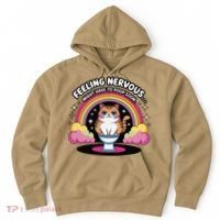 Saying Feeling Nervous Might Have To Poop Soon Cat Funny Hoodie thumb 0