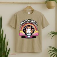 Saying Feeling Nervous Might Have To Poop Soon Cat Funny T-Shirt thumb 2