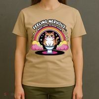 Saying Feeling Nervous Might Have To Poop Soon Cat Funny T-Shirt thumb 4