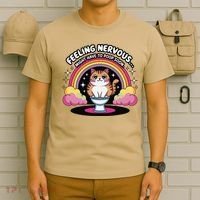 Saying Feeling Nervous Might Have To Poop Soon Cat Funny T-Shirt thumb 6