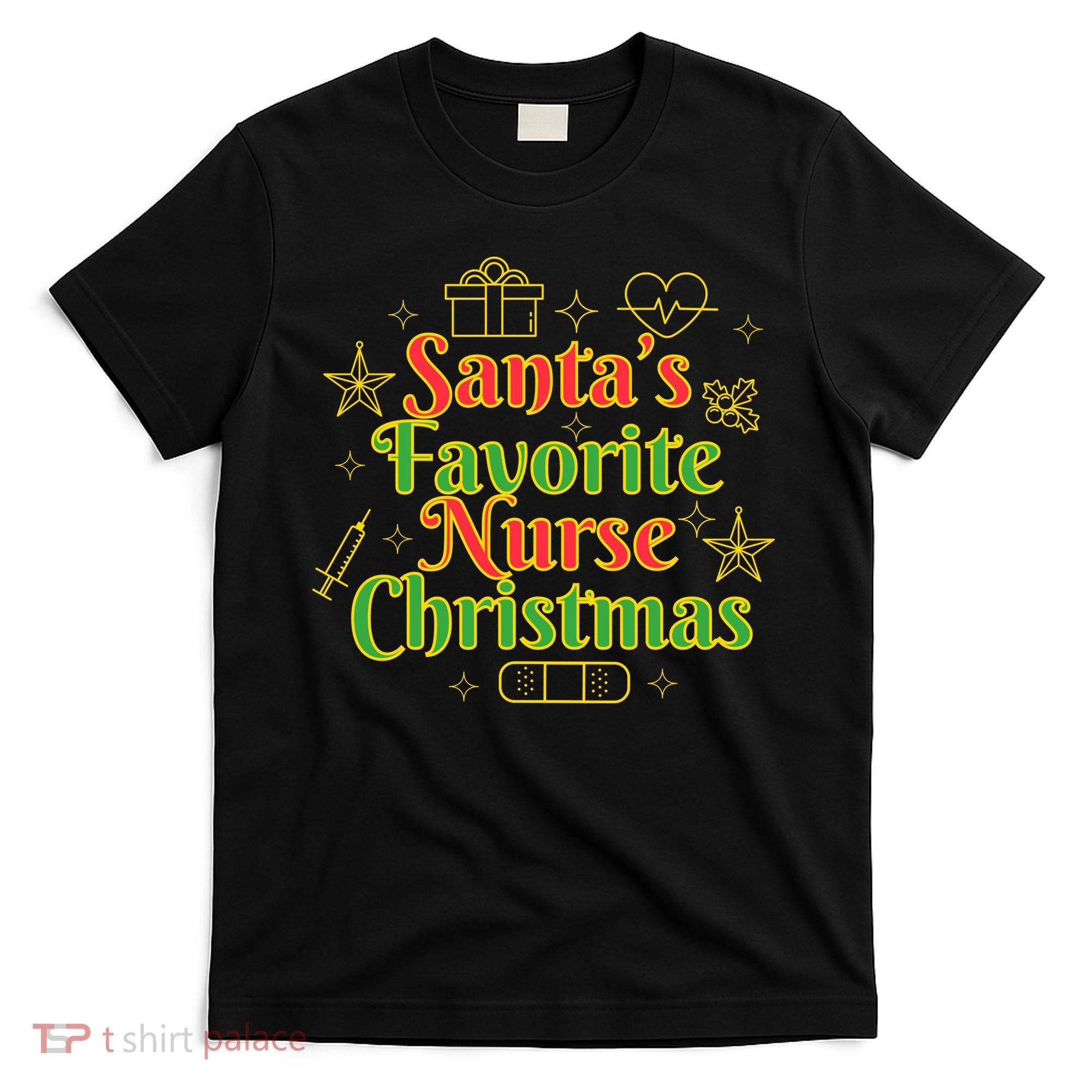 Santa's Favorite Nurse Cute Funny Christmas RN T-Shirt