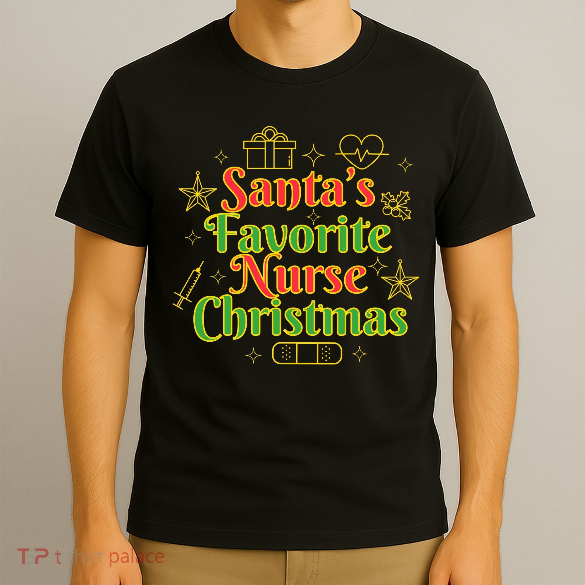 Santa's Favorite Nurse Cute Funny Christmas RN T-Shirt