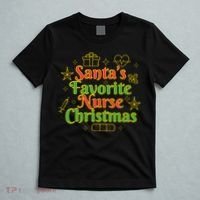 Santa's Favorite Nurse Cute Funny Christmas RN T-Shirt thumb 5