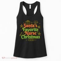 Santa's Favorite Nurse Cute Funny Christmas RN Women's Tank Top thumb 0