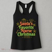 Santa's Favorite Nurse Cute Funny Christmas RN Women's Tank Top thumb 3