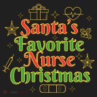 Santa's Favorite Nurse Cute Funny Christmas RN Hat thumb 2