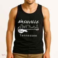 Souvenir From Nashville Guitar Nashville Tank Top thumb 3