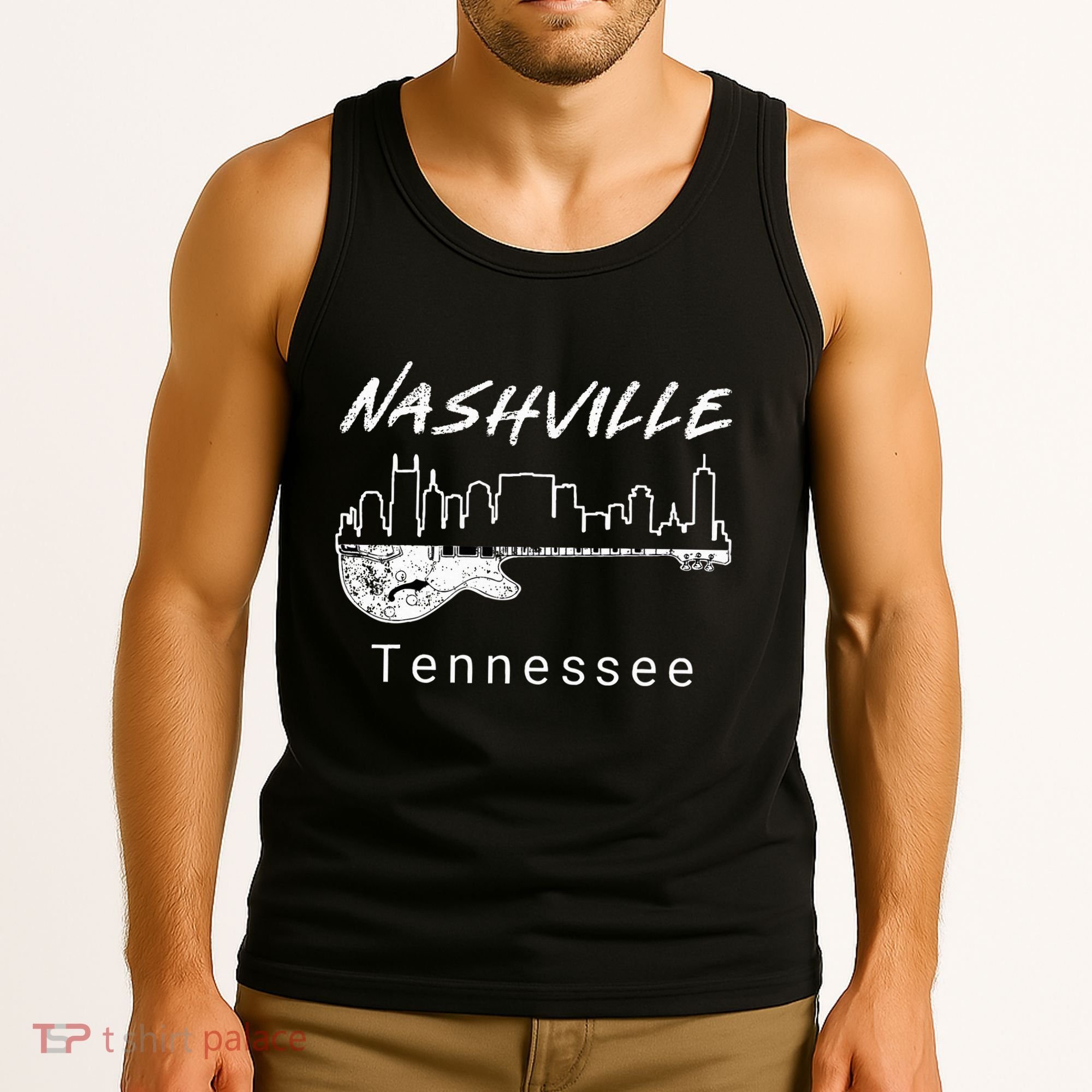 Souvenir From Nashville Guitar Nashville Tank Top