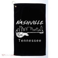 Souvenir From Nashville Guitar Nashville Golf Towel thumb 0