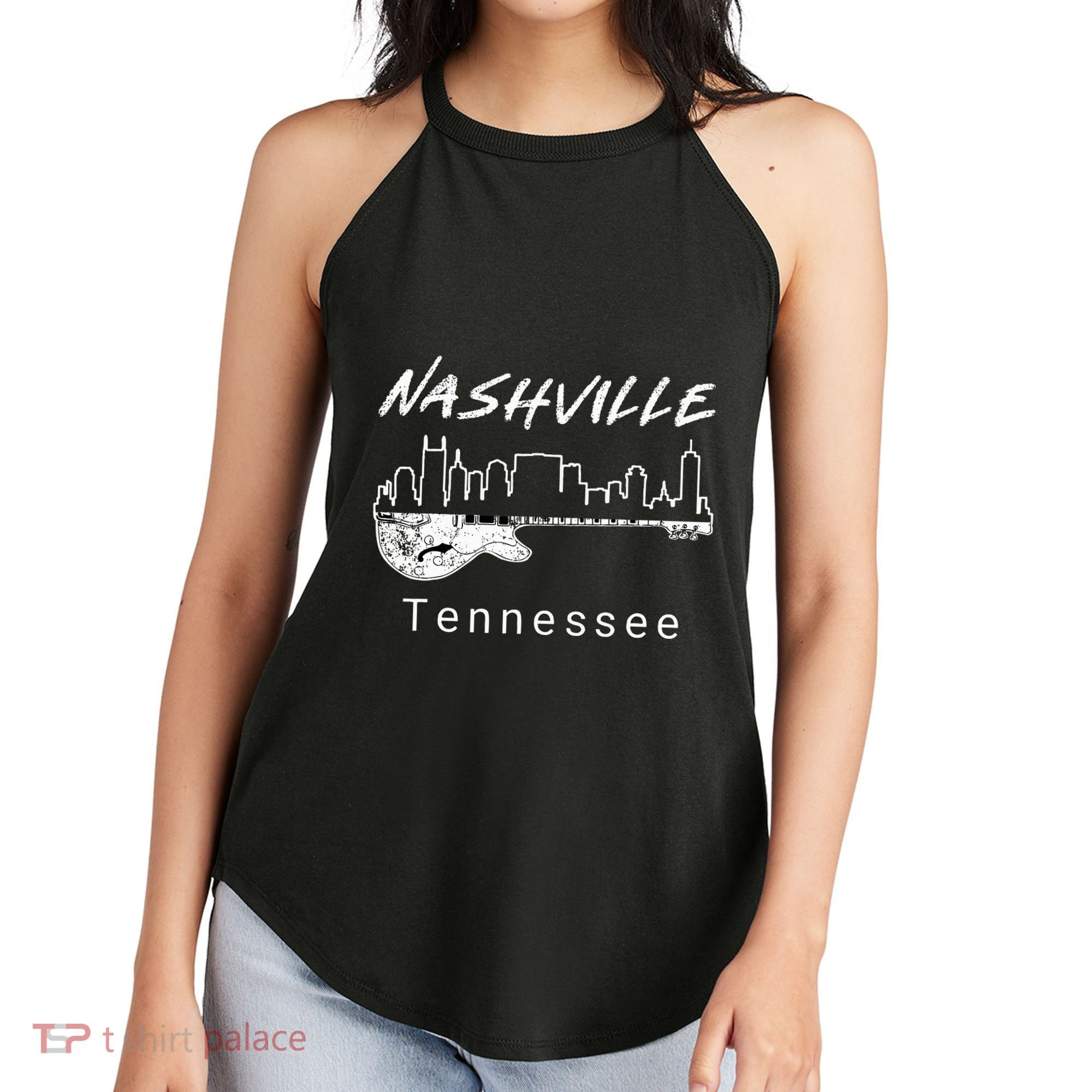 Souvenir From Nashville Guitar Nashville Women's Perfect Tri Rocker Tank