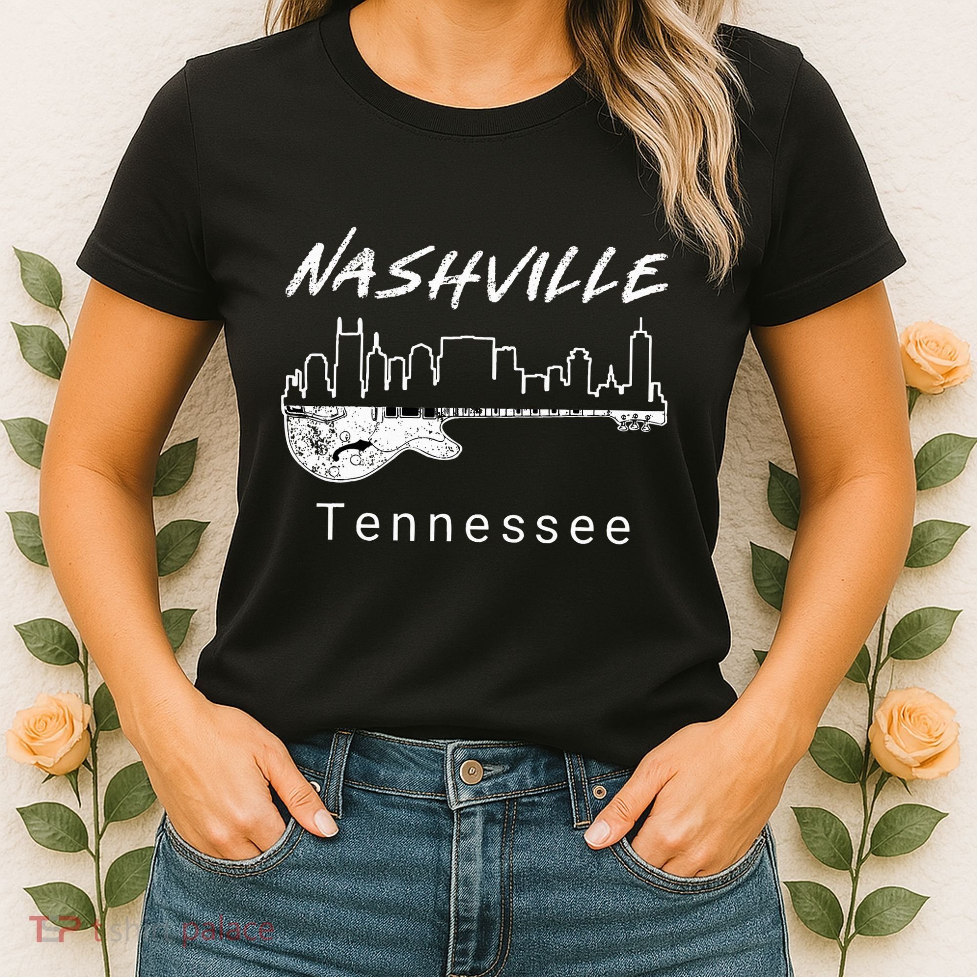Souvenir From Nashville Guitar Nashville Women's T-Shirt