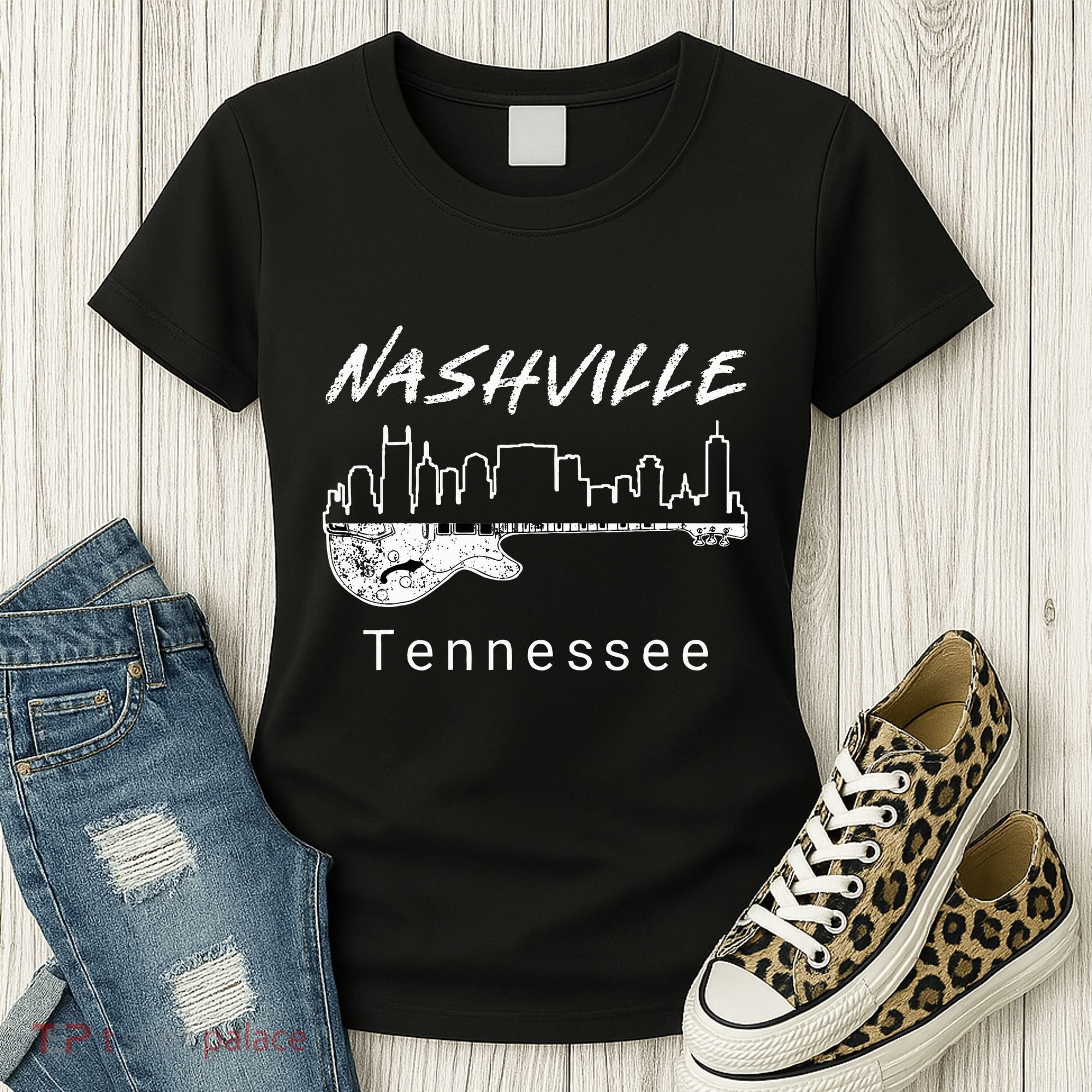 Souvenir From Nashville Guitar Nashville Women's T-Shirt