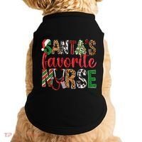 SantaS Favorite Nurse Leopard Merry Xmas Party Funny Gift Doggie Tank thumb 0
