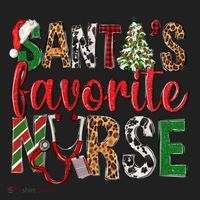 SantaS Favorite Nurse Leopard Merry Xmas Party Funny Gift Beanie thumb 2