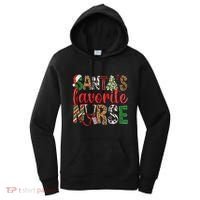 SantaS Favorite Nurse Leopard Merry Xmas Party Funny Gift Women's Hoodie thumb 0