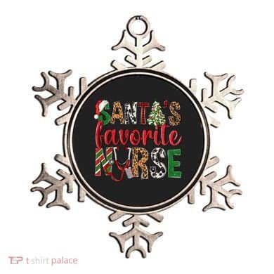 SantaS Favorite Nurse Leopard Merry Xmas Party Funny Gift Ornament