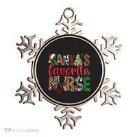 SantaS Favorite Nurse Leopard Merry Xmas Party Funny Gift Ornament thumb 0