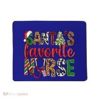 SantaS Favorite Nurse Leopard Merry Xmas Party Funny Gift Mousepad thumb 0