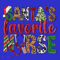 SantaS Favorite Nurse Leopard Merry Xmas Party Funny Gift Women's Tank Top thumb 5