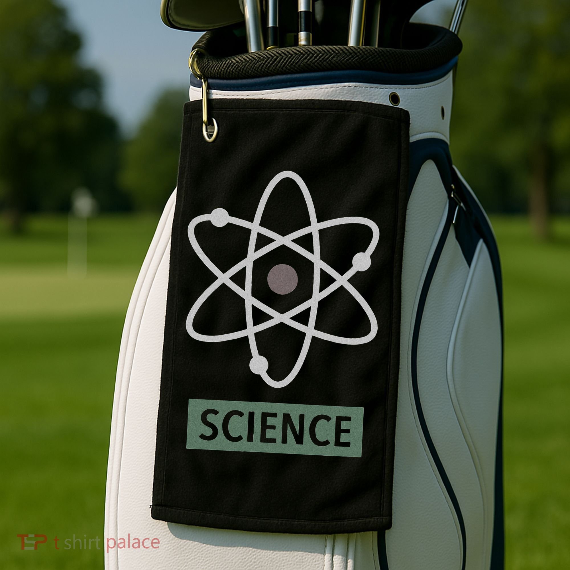 Science For Nerd Atom Graphic Scientific Gift Golf Towel
