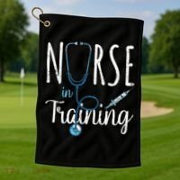 Stethoscope Future Nurse Nursing School Nursery Nurse Gift Golf Towel thumb 1